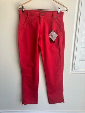 BACKTEE Golf Sportswear 2010 Red Pants Size 50 Euro US Medium NWT